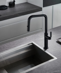 Alternative view of GRIFERIA DE COCINA NIZA EXTENSIBLE NEGRO MATE DOBLE JET