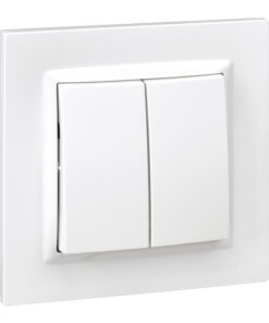 DOBLE CONMUTADOR BLANCO SERIE 10