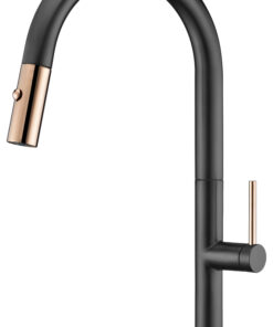 GRIFO DE COCINA EXTRAIBLE SAMOA NEGRO ORO ROSA