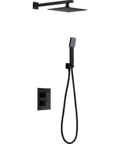 CONJUNTO DUCHA TERMOSTATICO EMPOTRADO CIES NEGRO