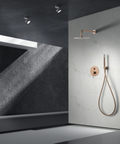 Alternative view of CONJUNTO DUCHA MONOMANDO EMPOTRADO LINE ORO ROSA CEPILLADO