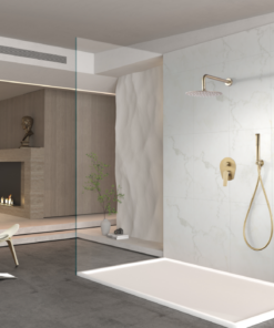 Alternative view of CONJUNTO DUCHA MONOMANDO EMPOTRADO DELOS ORO CEPILLADO