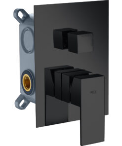 CUERPO EMPOTRADO  3 VIAS NEGRO MATE MONOMANDO