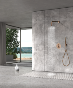 Alternative view of CONJUNTO DUCHA TERMOSTATICO EMPOTRADO NAPOLES ORO CEPILLADO NAPOLES