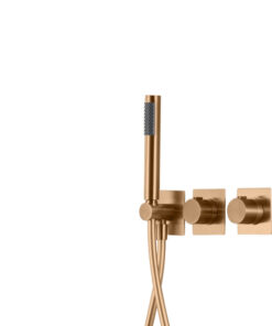 CONJUNTO DUCHA TERMOSTATICO EMPOTRADO TIBET ORO ROSA CEPILLA TIBET / NE