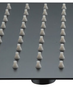 ROCIADOR CUADRADO DE 25X25CM NEGRO MATE ROCIADORES