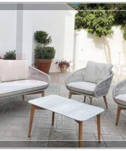 SET SOFA VENICE ALUMINIO CUERDA/GR