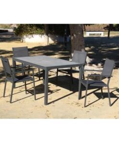 MESA ALONIS 160X90CM ANTRACITA