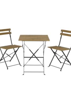 CONJUNTO LEEDS DE MADERA MESA + 2 SILLAS