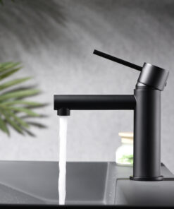 Alternative view of MONOMANDO LAVABO MILOS STICK NEGRO MATE