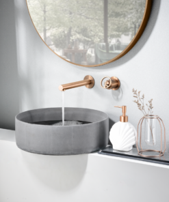 Alternative view of MONOMANDO EMPOTRADO LAVABO OLIMPO ORO ROSA CEPILLADO