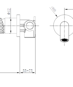 Alternative view of MONOMANDO EMPOTRADO LAVABO GENOVA ORO ROSA CEPILLADO