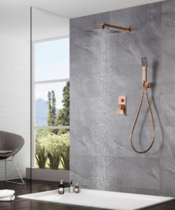 Alternative view of CONJUNTO DUCHA MONOMANDO EMPOTRADO PISA ORO ROSA CEPILLADO